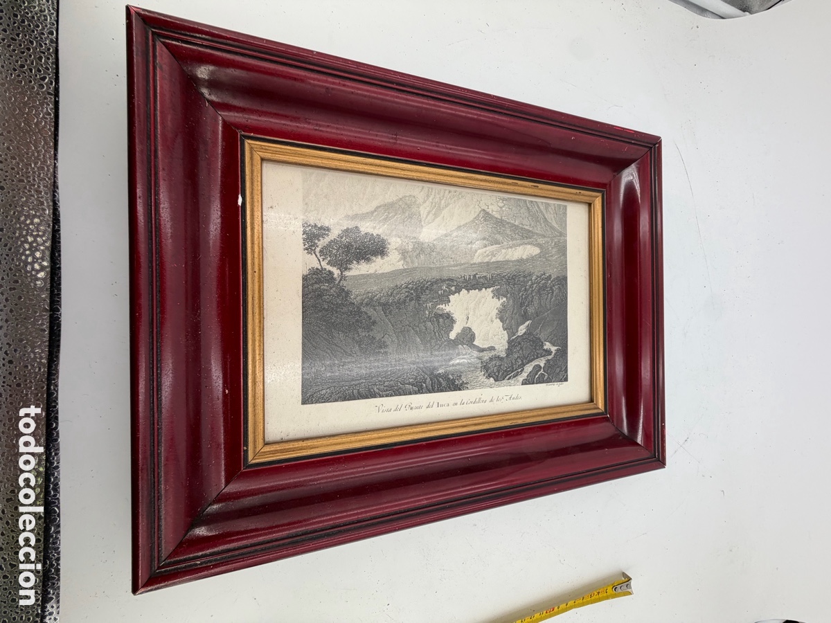 Arte: Antiguo Grabado Enmarcado - Foto 2