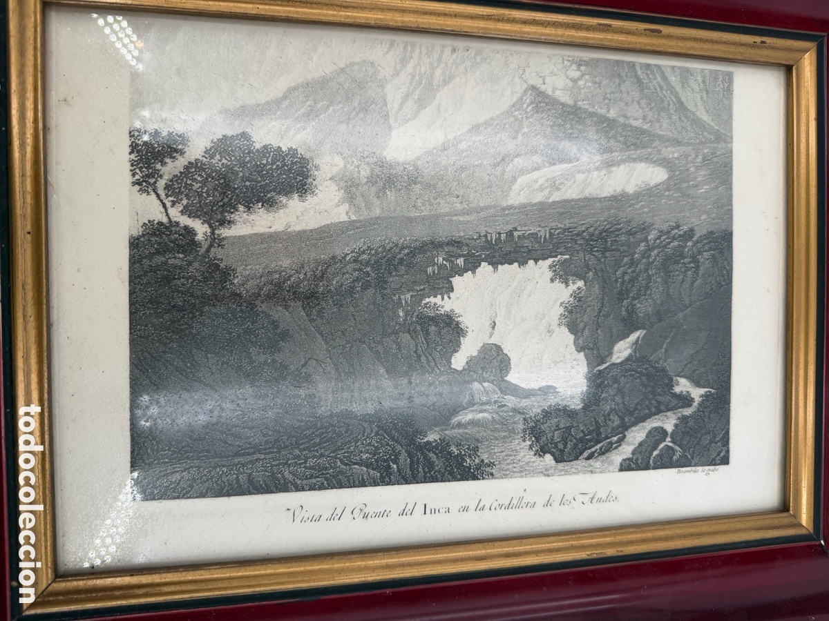 Arte: Antiguo Grabado Enmarcado - Foto 5
