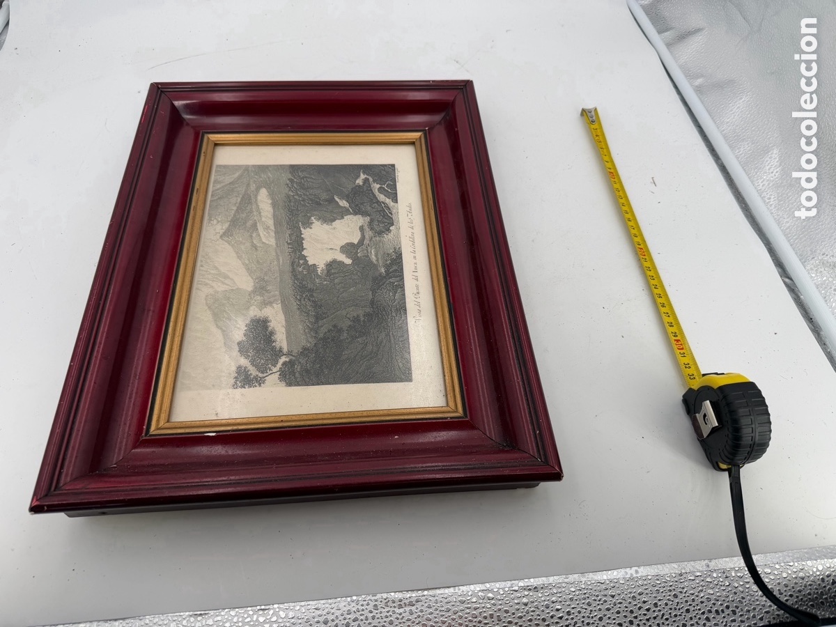 Arte: Antiguo Grabado Enmarcado - Foto 6