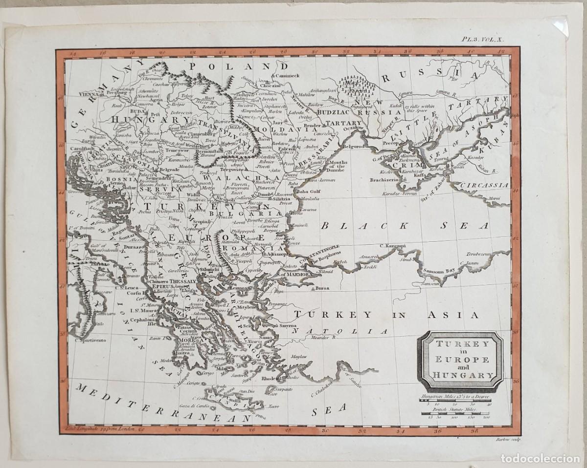Art: Turkey in Europe and Hugary. J. Barlow.1790-1807. Grabado original