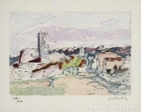 Art: AGUST&Iacute;N REDONDELA Aguafuerte. Enmarcado