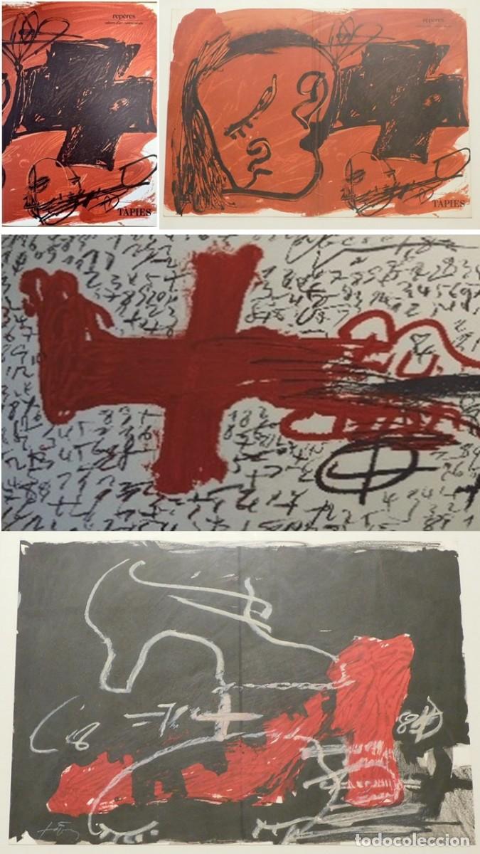 Arte: TAPIES, Antoni.- &ldquo;Tres litografias&rdquo; Enmarcadas