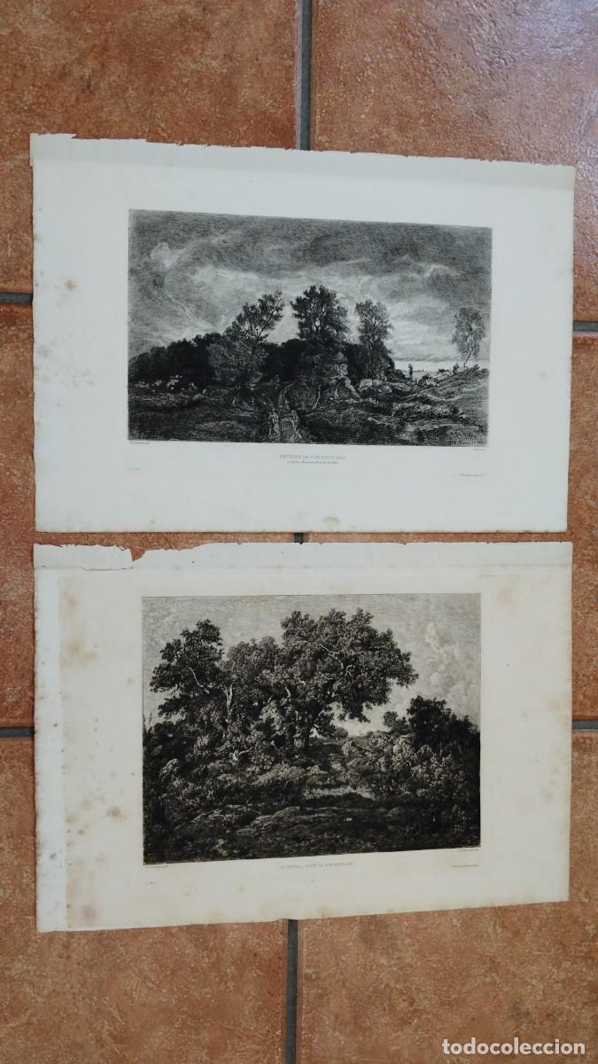 Arte: TH. ROUSSEAU.-PINTOR.-AGUAFUERTES.-L'ART.-GRABADOS.-SIGLO XIX.