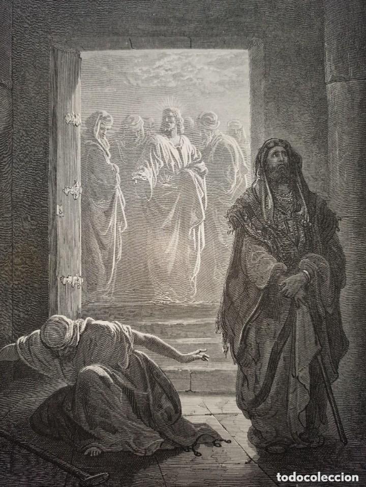 Arte: GRABADO RELIGIOSO, EL FARISEO Y EL PUBLICANO, DOR&Eacute;-MONBOISIAL, ORIGINAL, BARCELONA,1884, GRAN TAMA&Ntilde;O