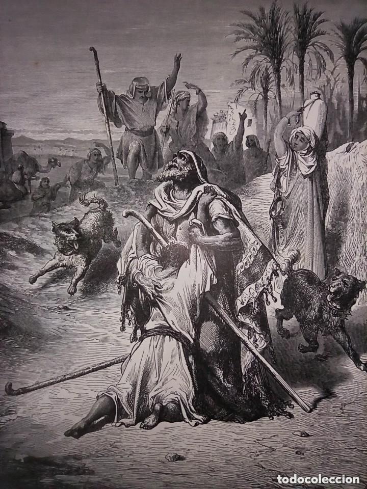 Arte: GRABADO RELIGIOSO, HIJO PR&Oacute;DIGO Y SU PADRE, DOR&Eacute;-FAGNION, ORIGINAL, BARCELONA,1884, GRAN TAMA&Ntilde;O