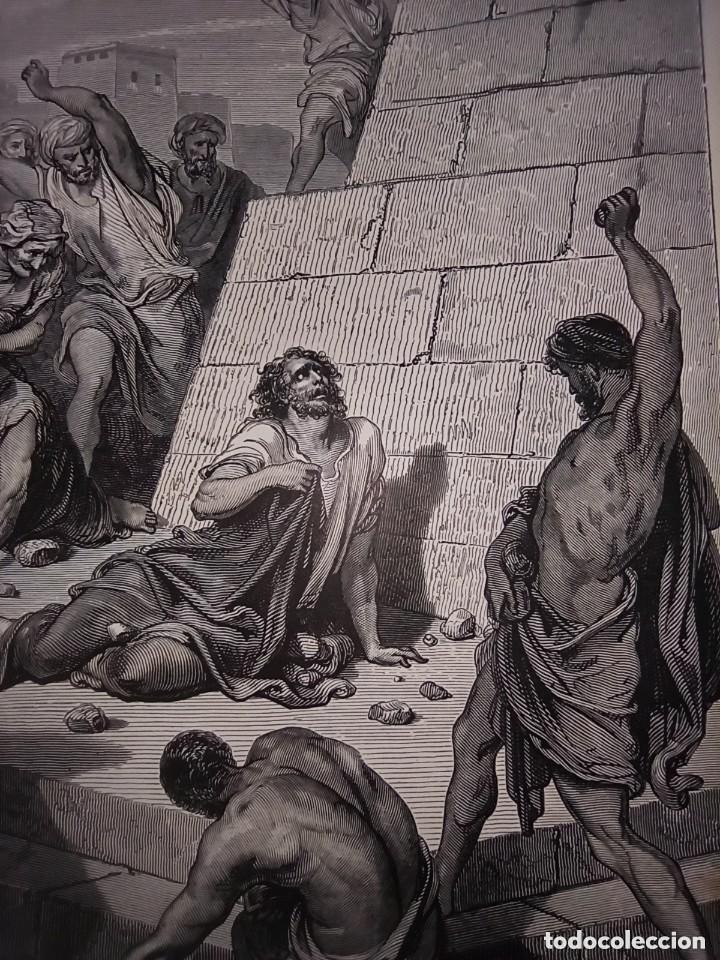 Arte: GRABADO RELIGIOSO, MARTIRIO SAN ESTEBAN, DOR&Eacute;-PANNEMAKER, ORIGINAL, BARCELONA,1884, GRAN TAMA&Ntilde;O