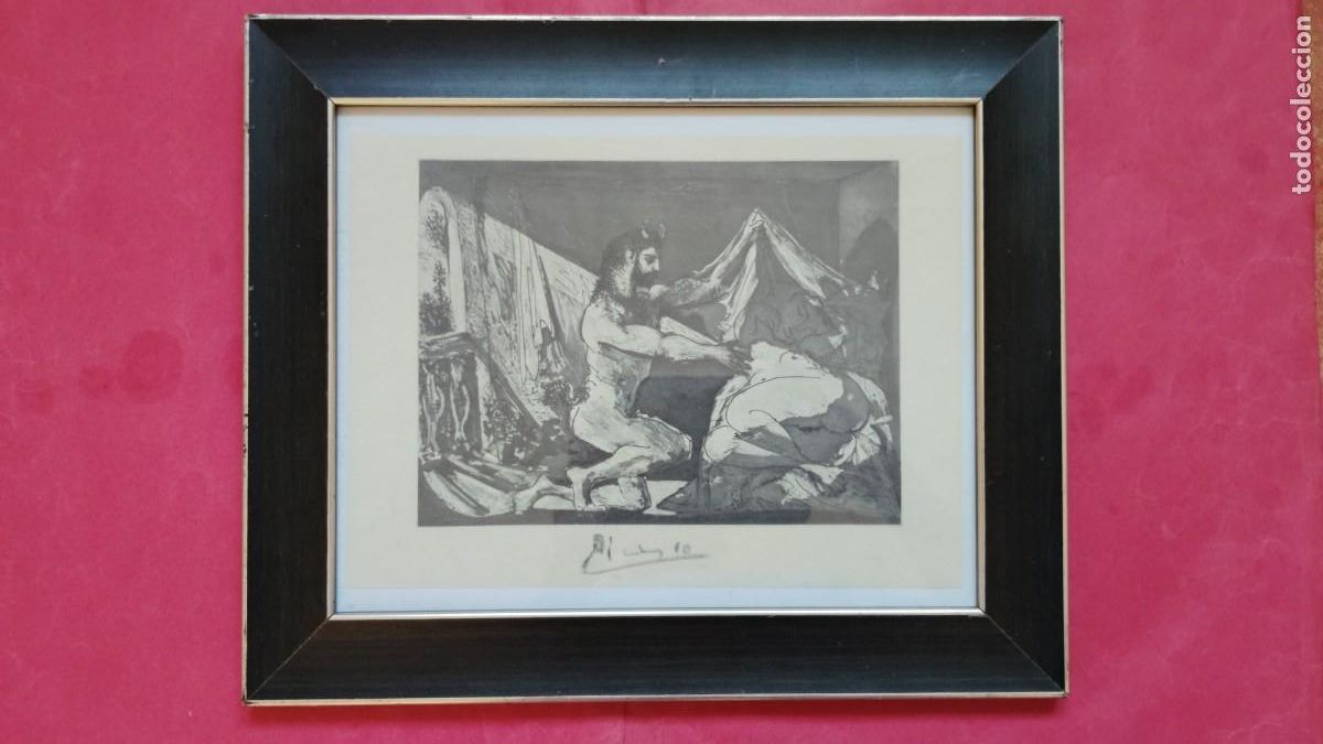 Arte: PICASSO.-PINTOR.-ILUSTRACION PARA DEJEUNERS.-HELIOGRABADO FIRMADO.-PABLO RUIZ PICASSO.-A&Ntilde;O 1956.