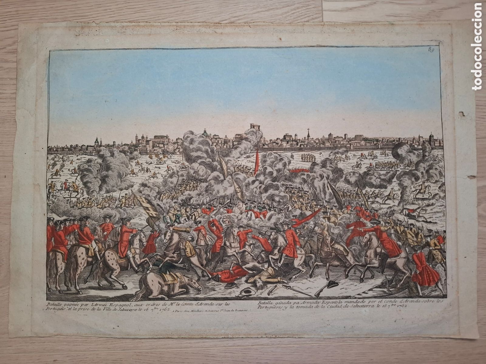 Art: Batalla de Salvatierra, ganada por el Conde de Aranda sobre los portugueses en 1762
