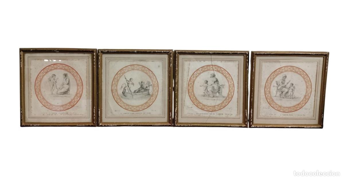 Arte: CONJUNTO DE GRABADOS ALEG&Oacute;RICOS: L'AMOUR. JEAN PIERRE SIMON (?) Y JEAN-FRAN&Ccedil;OIS PROT. FRANCIA. XVIII