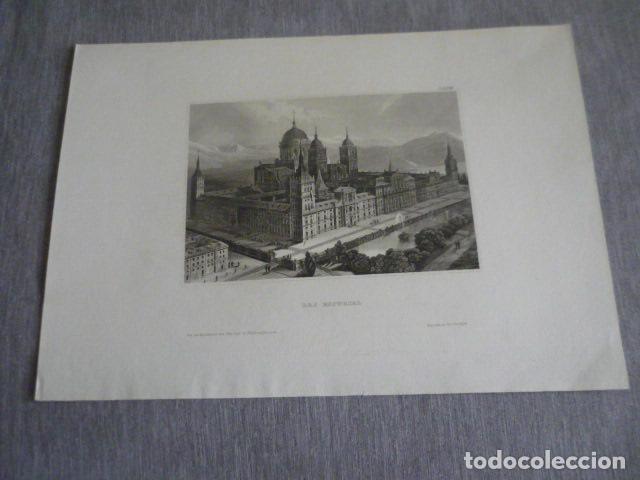 Kunst: EL ESCORIAL MADRID GRABADO SIGLO XIX 19 X 26 CM