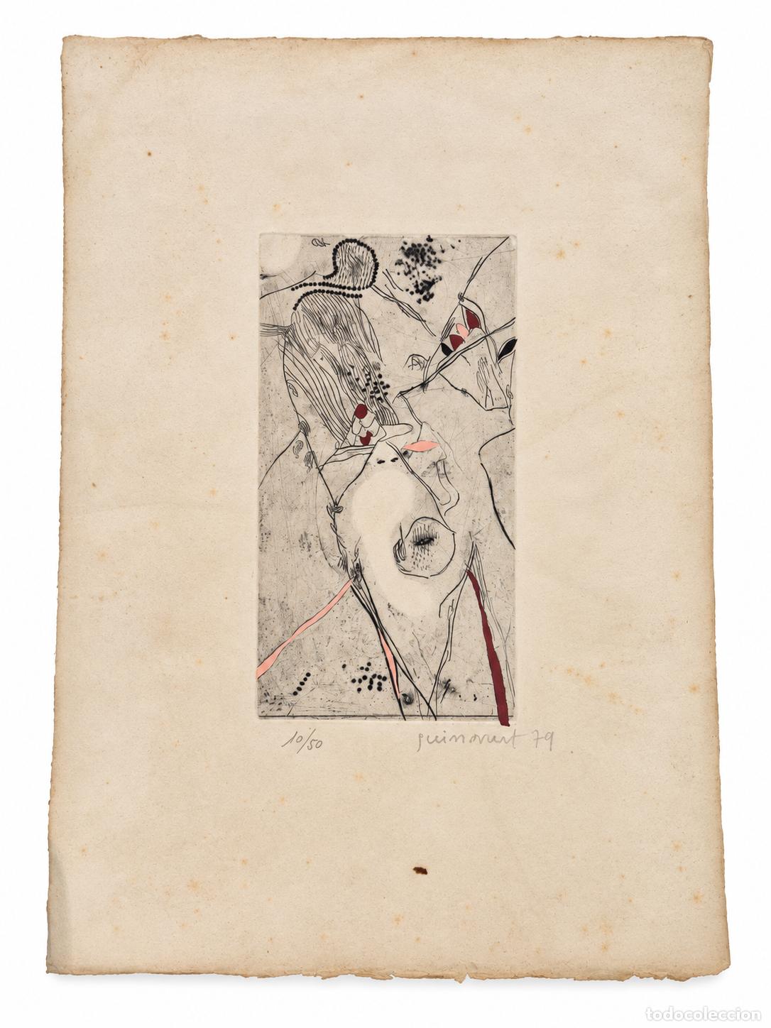Kunst: Grabado Original al Aguafuerte - Josep Guinovart (1927-2007) - n&ordm;10 de 50 - A&ntilde;o 1979