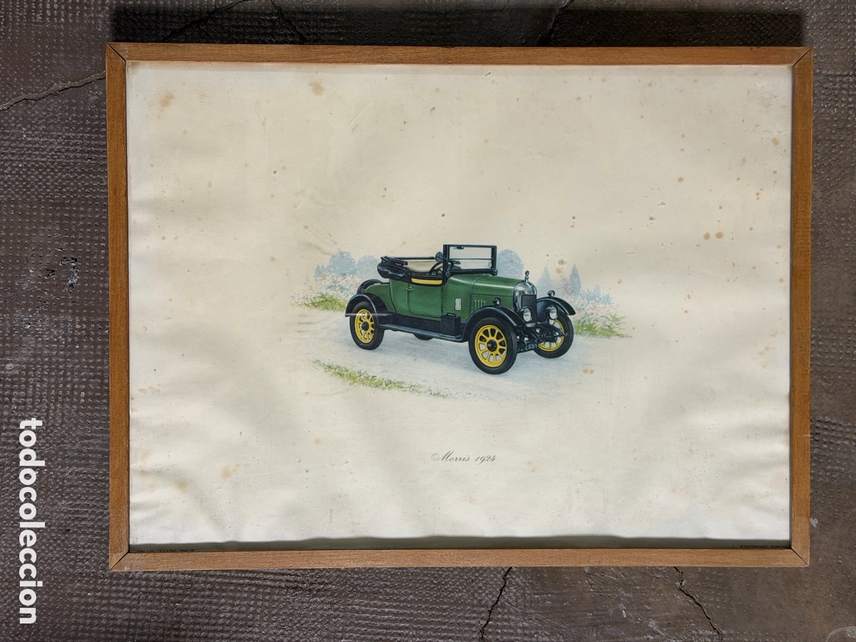 Arte: Antiguo Grabado de Autom&oacute;vil - Foto 2