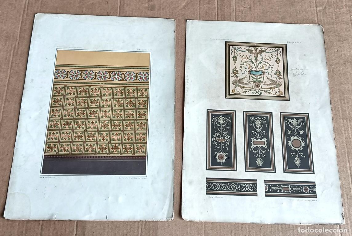 Arte: 2 grabados de decoraci&oacute;n - Decoralionamalereien