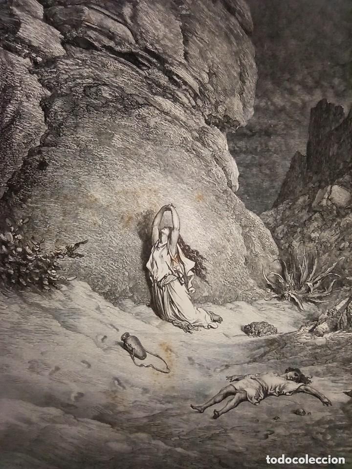Arte: GRABADO RELIGIOSO, DOR&Eacute;-PIAUD, AGAR E ISMAEL, ORIGINAL, BARCELONA,1883,GRAN TAMA&Ntilde;O