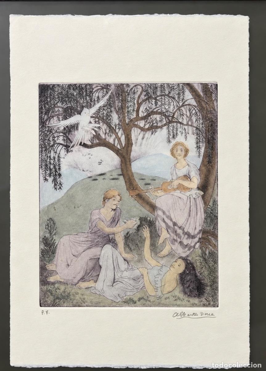 Arte: Alberto Duce &ndash; Soledad I &ndash; grabado original firmado &ndash; aguafuerte y aguatinta &ndash; P.E.