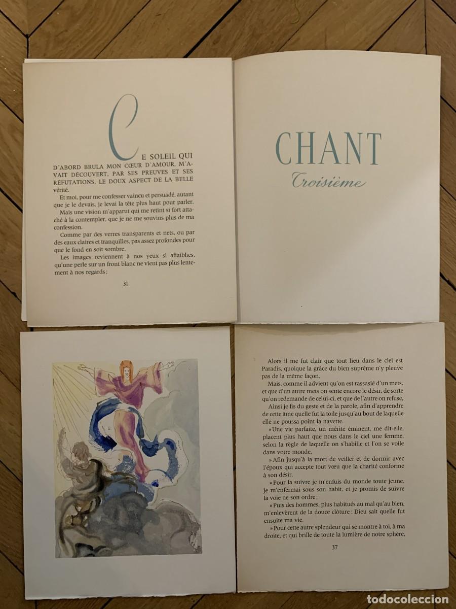 Arte: Xilograf&iacute;a Dali + Texto - Divina Comedia - Para&iacute;so: Canto 3 (Piccarda Donati) - Heures Claires 1960