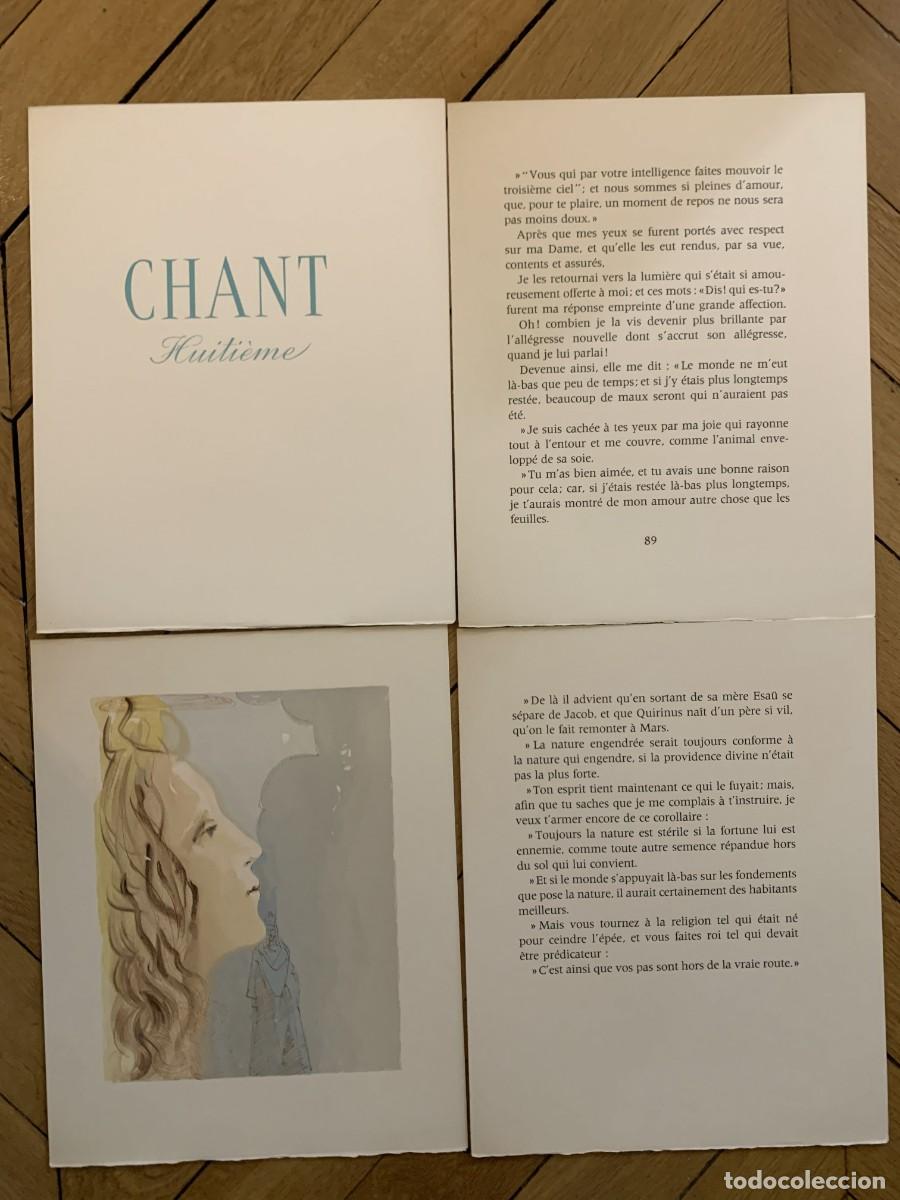 Arte: Xilograf&iacute;a Dali + Texto - Divina Comedia - Para&iacute;so: Canto 8 (Cielo de Venus) - Heures Claires 1960