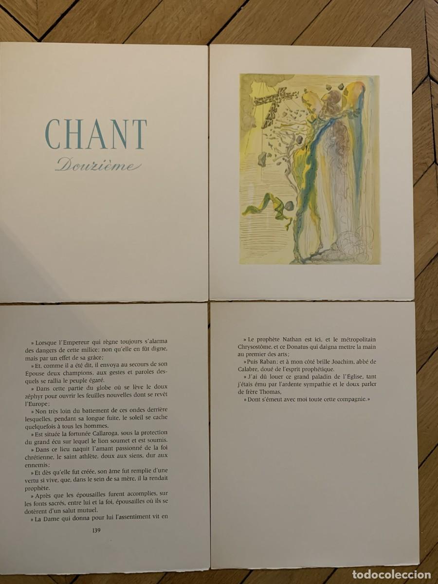 Arte: Xilograf&iacute;a Dali + Texto - Divina Comedia - Para&iacute;so: Canto 12 (C&iacute;rculo de Sabios)-Heures Claires 1960