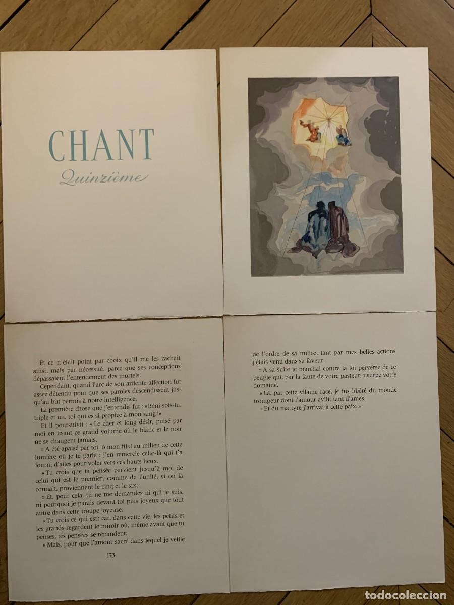 Arte: Xilograf&iacute;a Dali + Texto - Divina Comedia - Para&iacute;so: Canto 15 (Cacciaguida) - Heures Claires 1960