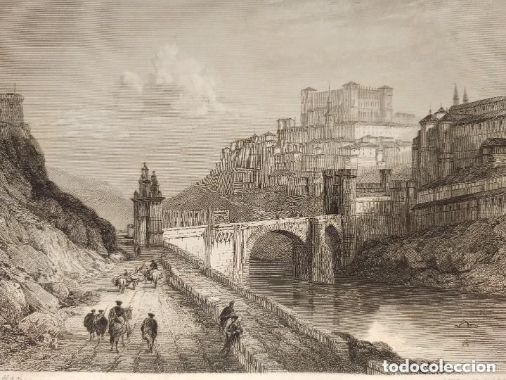 Arte: ESPL&Eacute;NDIDO GRABADO ACERO, VISTA GENERAL DE TOLEDO ORIGINAL, PAR&Iacute;S, 1852, BEGIN - ROUARGUE.