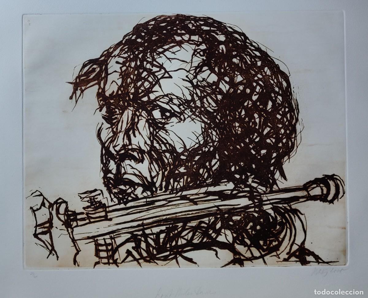 Arte: Max Uhlig (1937). Miles Davis. Aguafuerte firmado a mano y num.