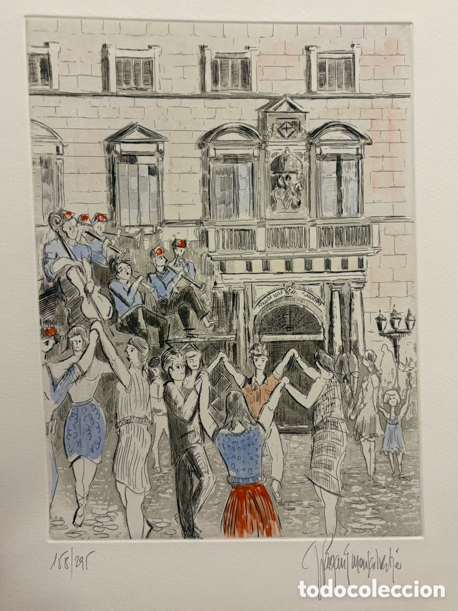 Arte: JORDI PAGANS MONSALVATJE &ndash; GRABADO FIRMADO Y NUMERADO 188/295 &ndash; ARTE CATAL&Aacute;N
