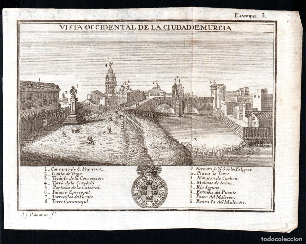 Arte: [Vista Occidental de la ciudad de Murcia]. Estampa 3.