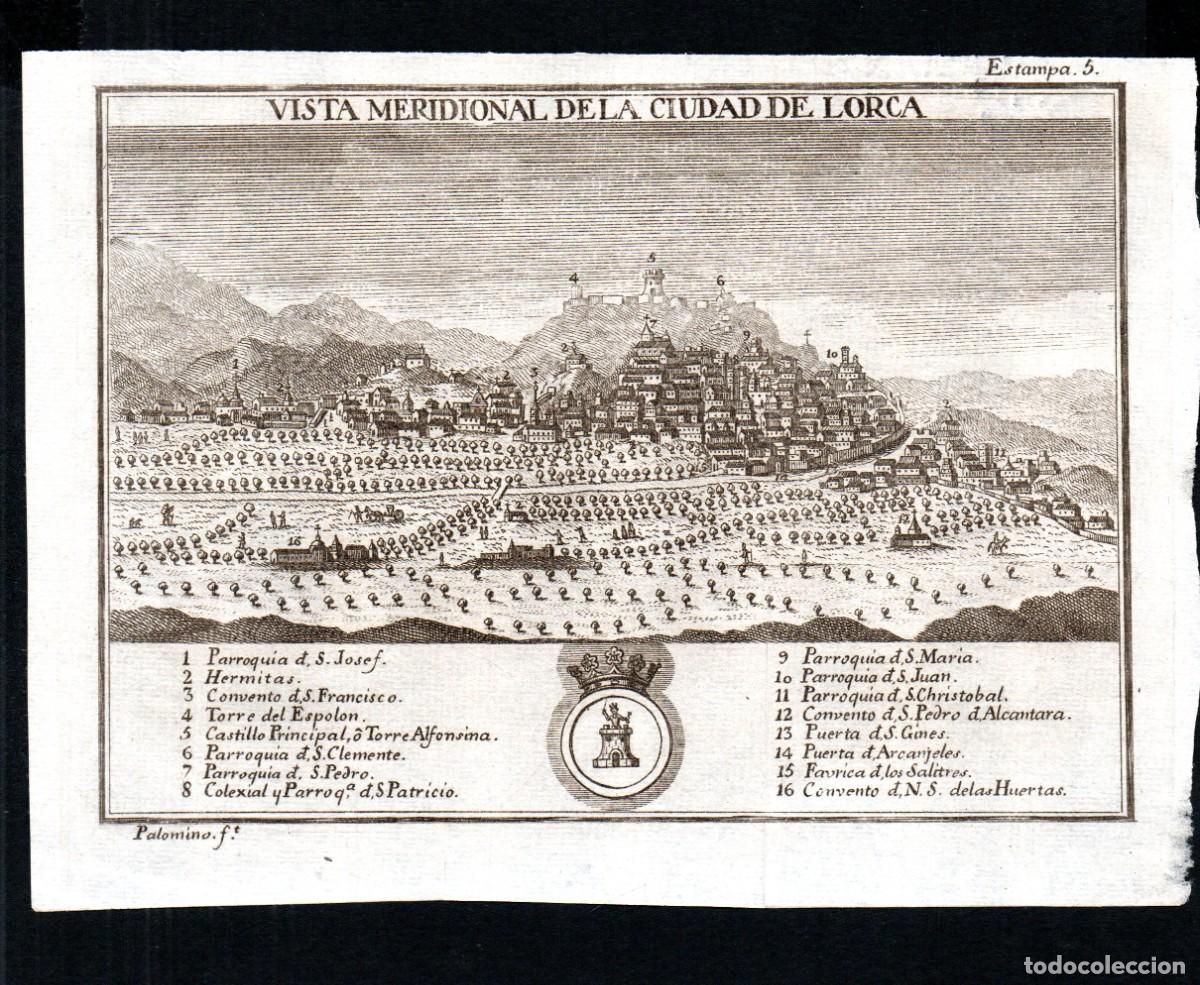 Arte: [Vista Meridional de la ciudad de Lorca]. Estampa 5.