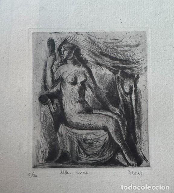 Arte: Pedro Flores. 2 grabados: Mme. Anne y Rue Galande (Par&iacute;s). Titulados, numerados y fdos. a l&aacute;piz