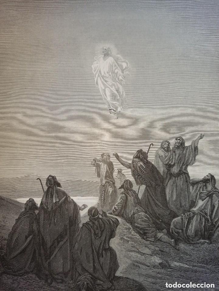 Arte: GRABADO RELIGIOSO, LA ASCENSI&Oacute;N, DOR&Eacute;-LIGNY, ORIGINAL, BARCELONA,1884, GRAN TAMA&Ntilde;O