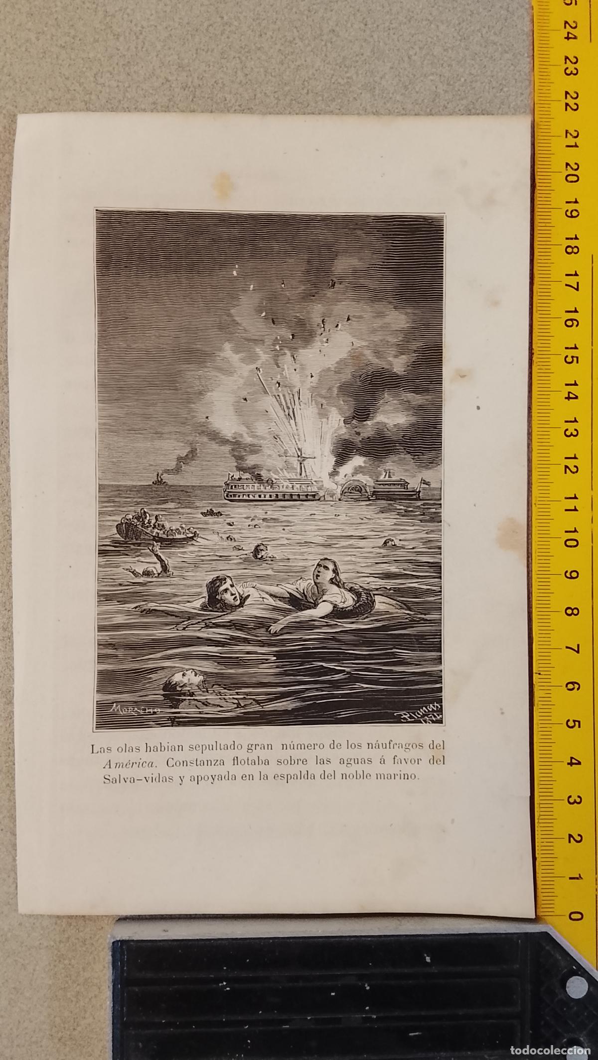 Arte: antiguo grabado romantico 1845/1870 ver fotos grabador