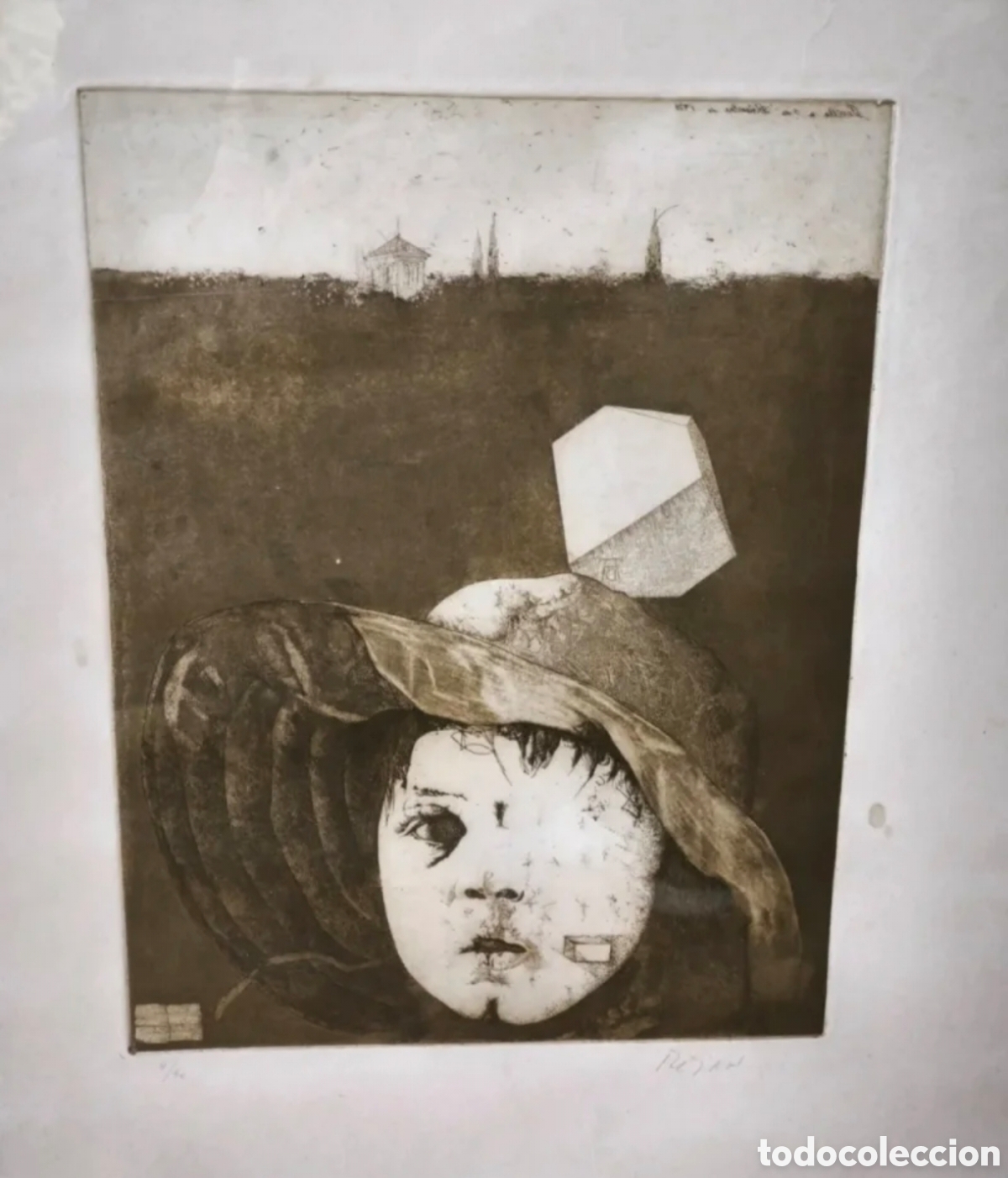 Arte: Grabado art&iacute;stico titulado &rdquo;Presagio&rdquo;,realizado en 1977 por el reconocido artista Juan Antonio Roda