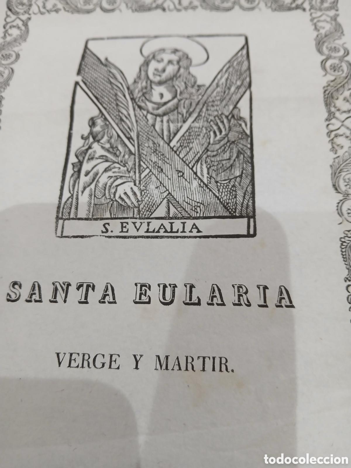 Arte: Grabado antiguo santa eularia - Foto 3