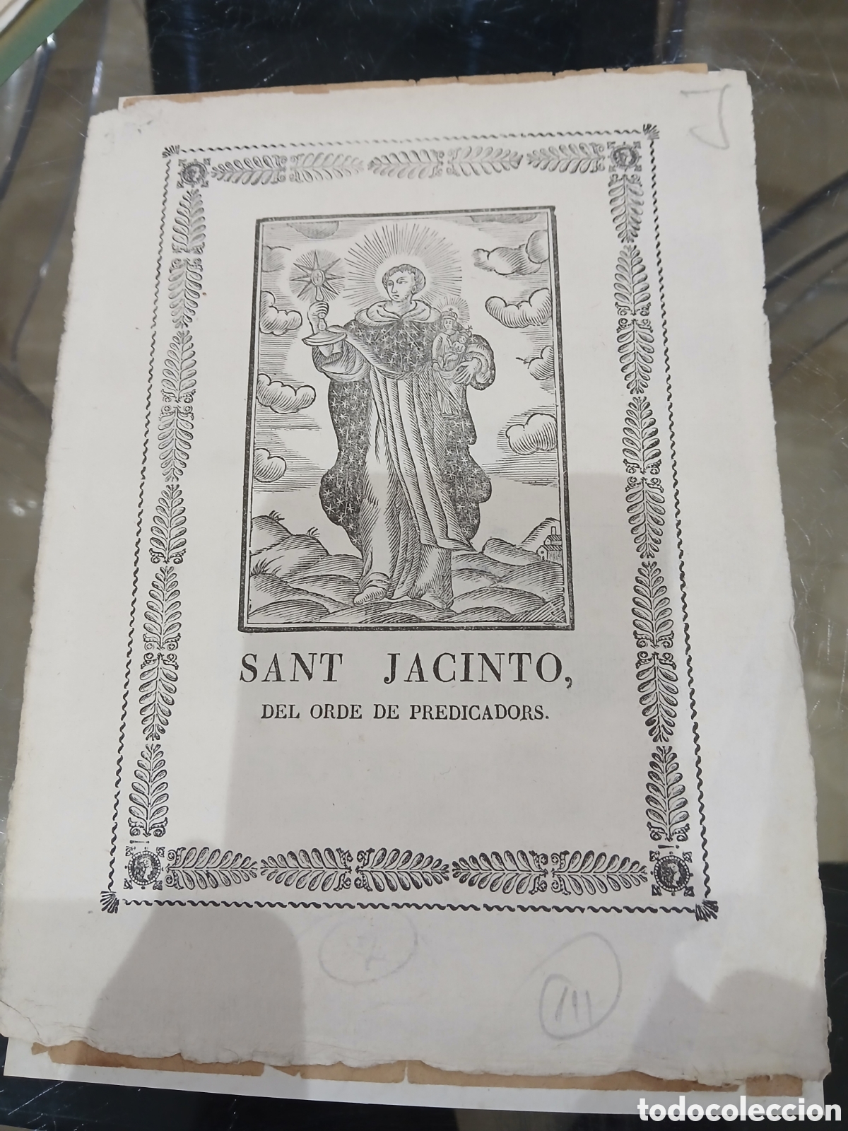 Arte: Grabado antiguo santo