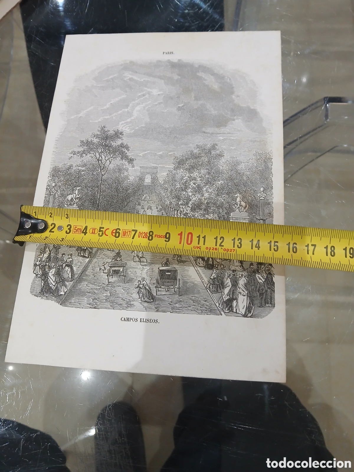 Arte: Grabado antiguo paris - Foto 4