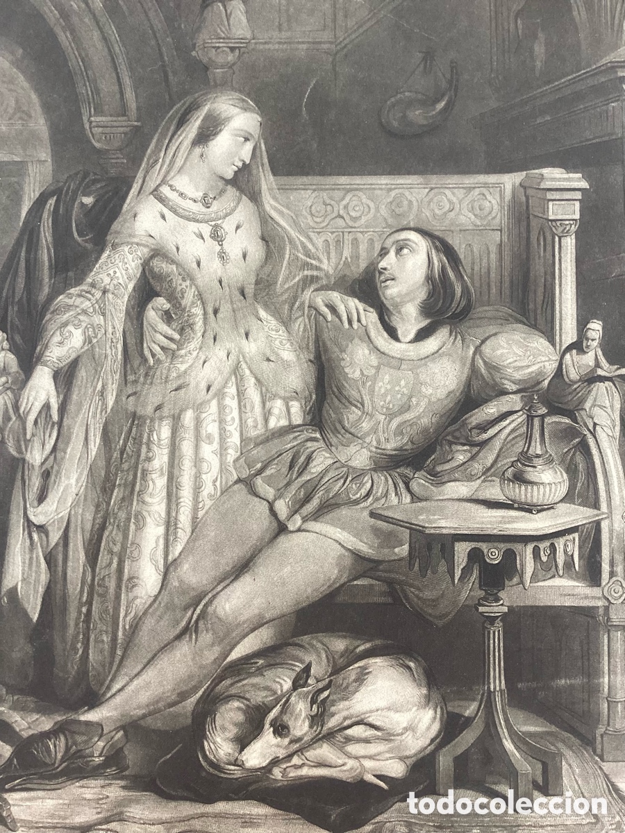 Arte: Grabado original Fernand Lh&eacute;rie 1830 - Foto 2