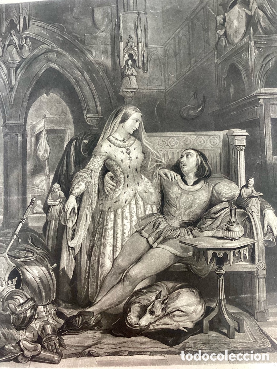 Arte: Grabado original Fernand Lh&eacute;rie 1830 - Foto 3