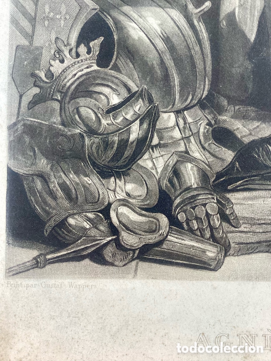 Arte: Grabado original Fernand Lh&eacute;rie 1830 - Foto 4
