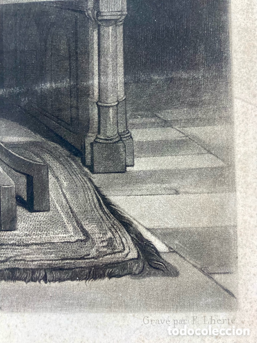 Arte: Grabado original Fernand Lh&eacute;rie 1830 - Foto 5