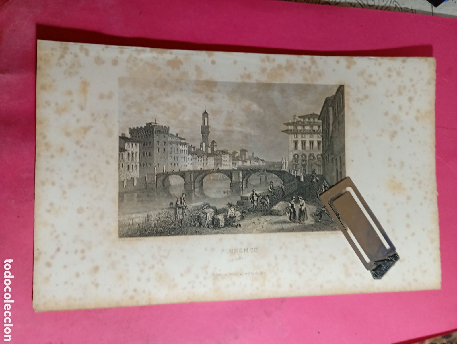 Arte: FLORENCE FLORENCIA ITALIE EL VIAJERO UNIVERSAL 1861