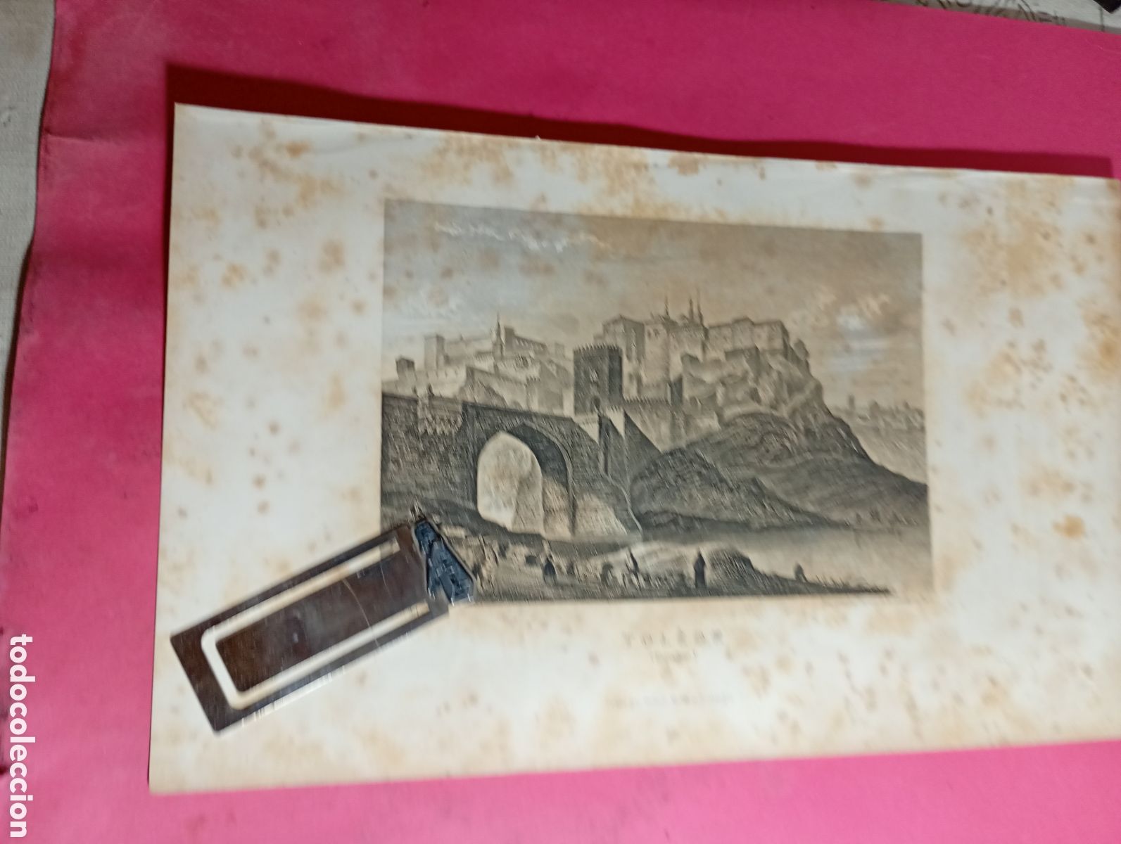 Arte: TOLEDO TOLEDE ESPAGNE EL VIAJERO UNIVERSAL 1861