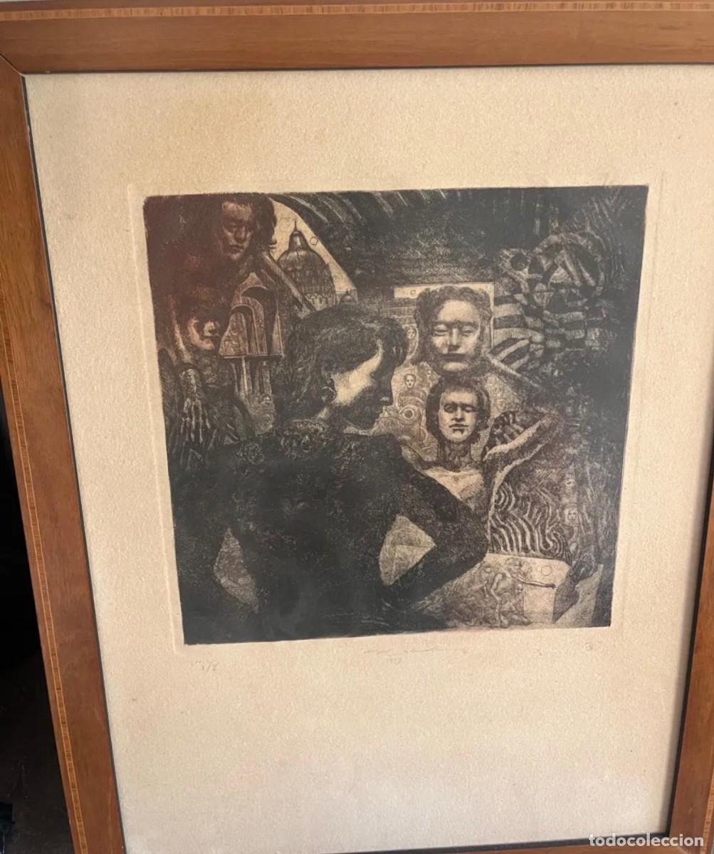 Arte: Antonio Alegre Cremades. Grabado al aguafuerte firmado a l&aacute;piz, 1993, H.C. I/V. Enmarcado