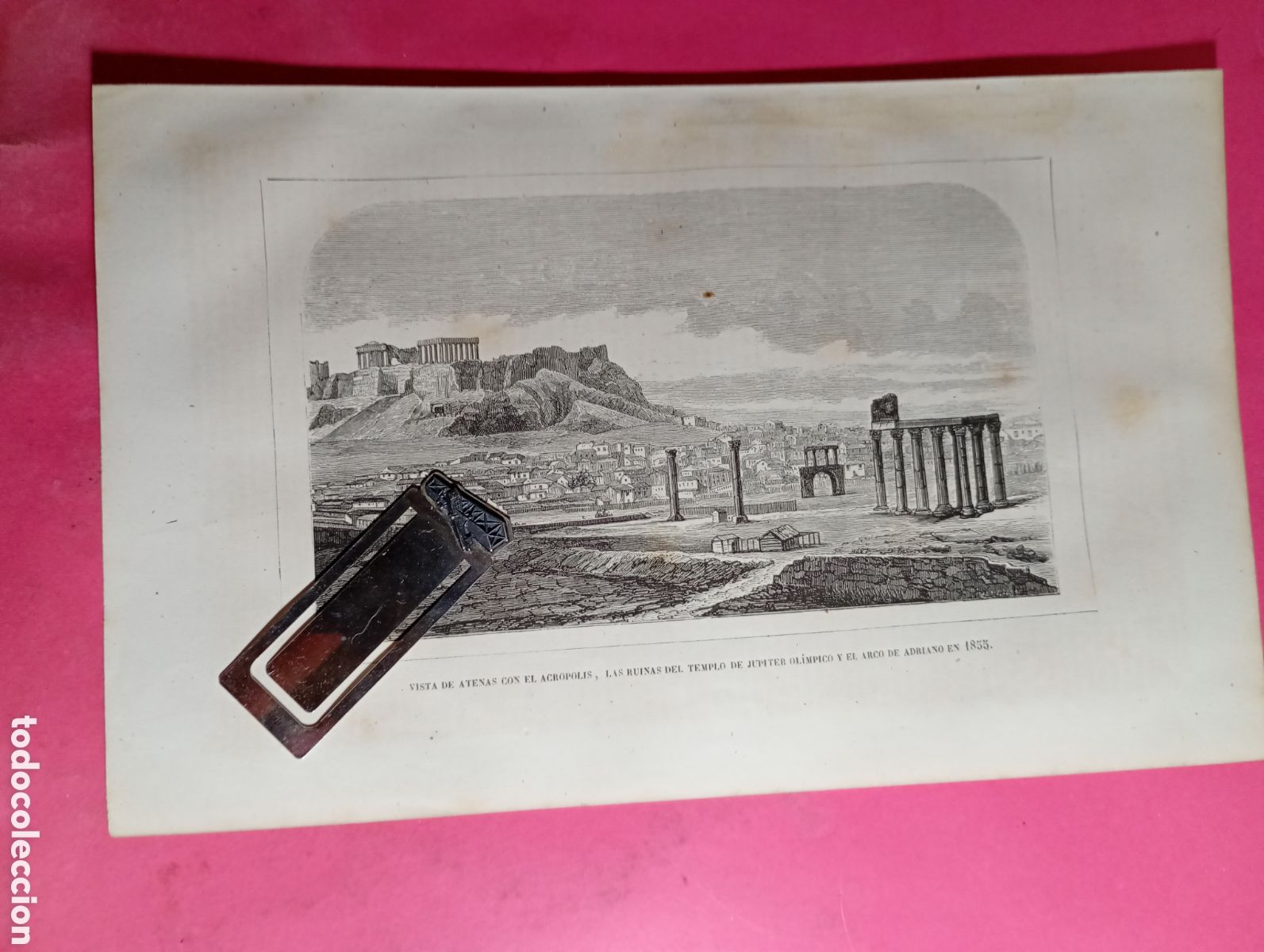 Arte: ATENAS ACROPOLIS RUINAS TEMPLO DE JUPITER...GRECIA - FIN XIX INICIO XX
