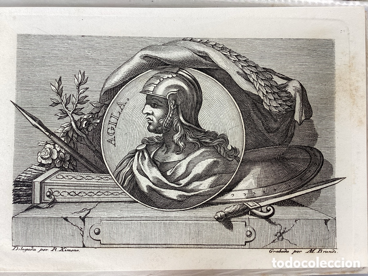 Arte: Grabado original Reyes Visigodos &ldquo;AGILA&rdquo; - Foto 2