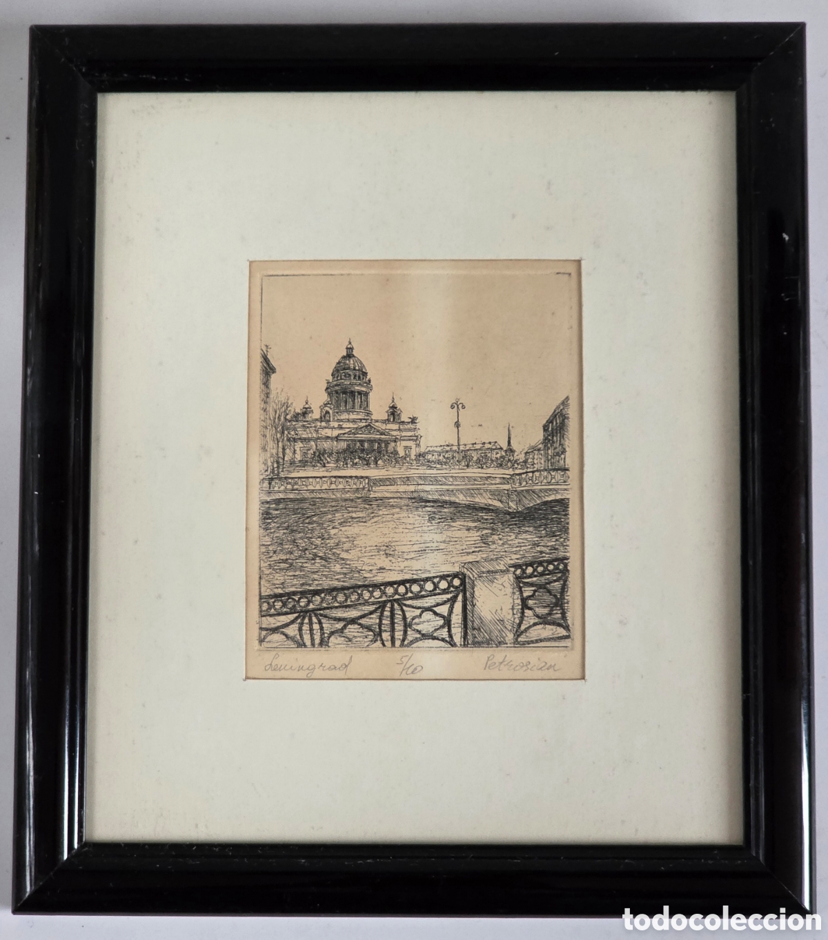 Art: Grabado Leningrad Edici&oacute;n Limitada Numerada 05/10 Rusia Firma Petrosian Decoraci&oacute;n URSS Leningrado