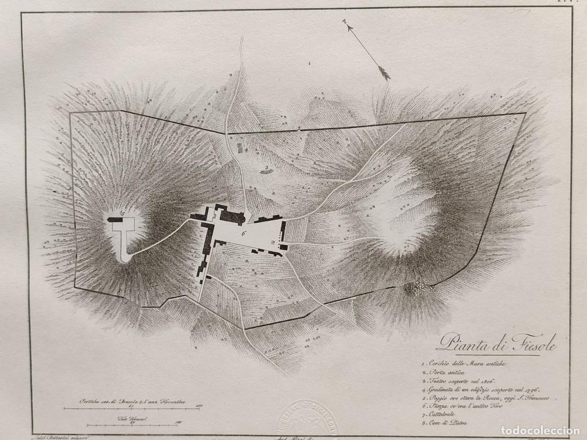 Arte: Plano de Fiesole. Antichi monumenti Italia. Giuseppe Micali. 1810. Tavole V de Feoli.