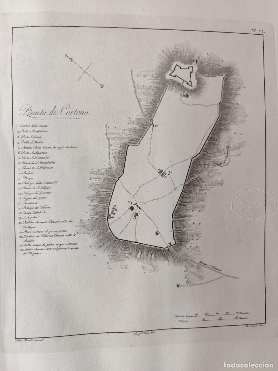 Arte: Plano de Cortona. Antichi monumenti Italia. Giuseppe Micali. 1810. Tavole VI de Feoli.