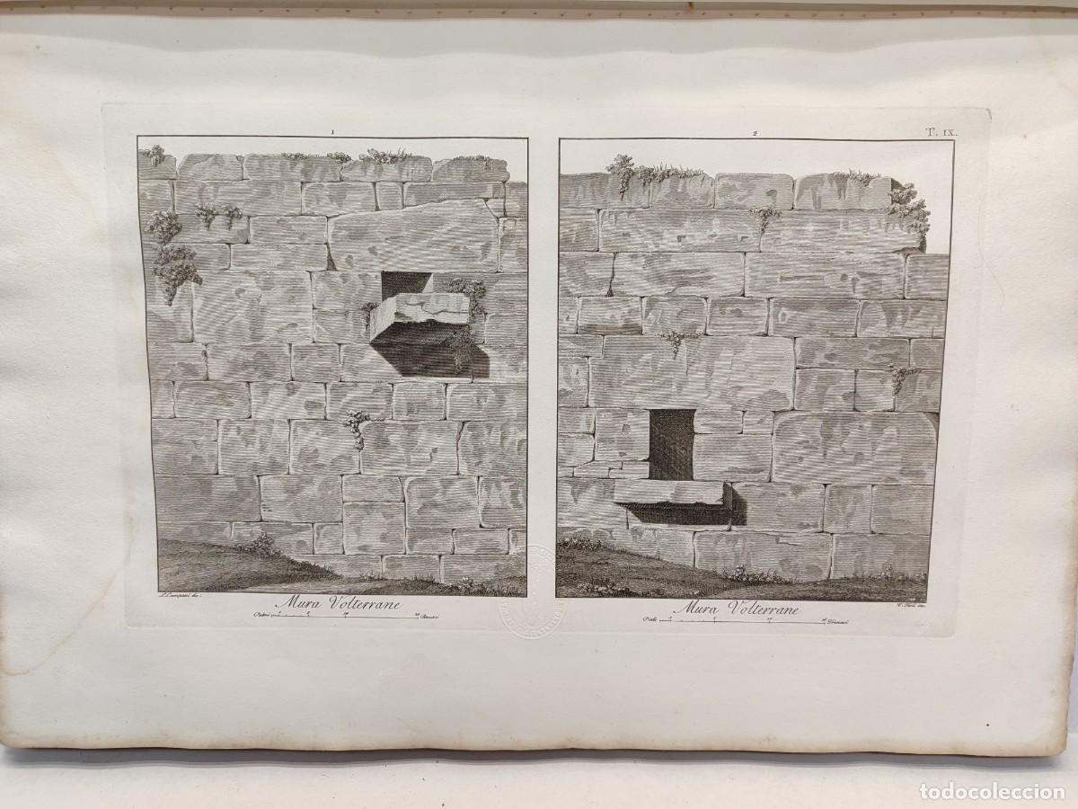 Arte: Muro militar de Volterra. Antichi monumenti Italia. Giuseppe Micali. 1810. Tavole IX de Feoli.