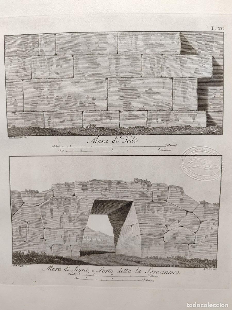 Arte: Muro de Todi y de Segni. Antichi monumenti Italia. Giuseppe Micali. 1810. Tavole XII de Feoli.