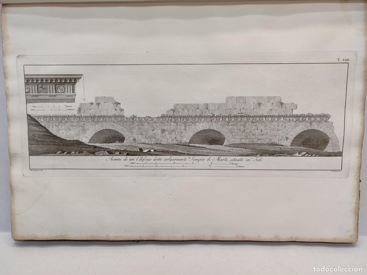 Arte: Templo de Marte en Todi. Antichi monumenti Italia. Giuseppe Micali. 1810. Tavole XIII de Feoli.